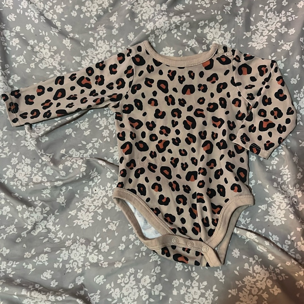 Cheetah long sleeve onesie